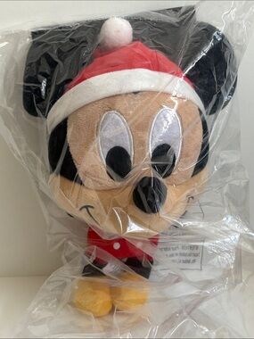 MICKEY MOUSE SANTA PREMIUM CHRISTMAS PLUSH 8.5” Tall licensed by Disney